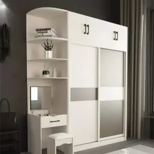 | خزانة ملابس مع تسريحة مدمجة بتصميم عصري