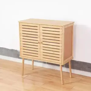 خزانة احذية بتصميم خشبي بسيط