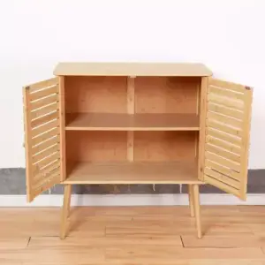 خزانة احذية بتصميم خشبي بسيط