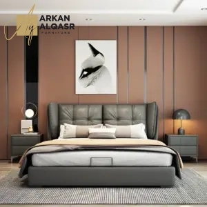 سرير بتصميم جذاب وانيق مع 2 كومدينة