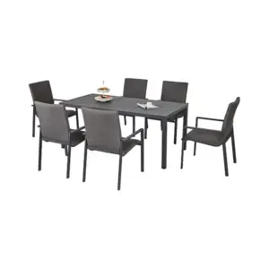 | طاولة طعام مع 6 كراسي بتصميم مميز