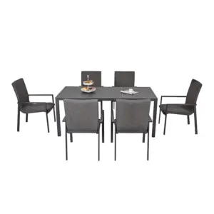 | طاولة طعام مع 6 كراسي بتصميم مميز