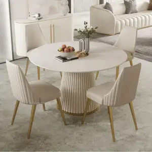 طاولة طعام مع 4 كراسي بتصميم فخم 2 | طاولة طعام مع 4 كراسي بتصميم فخم