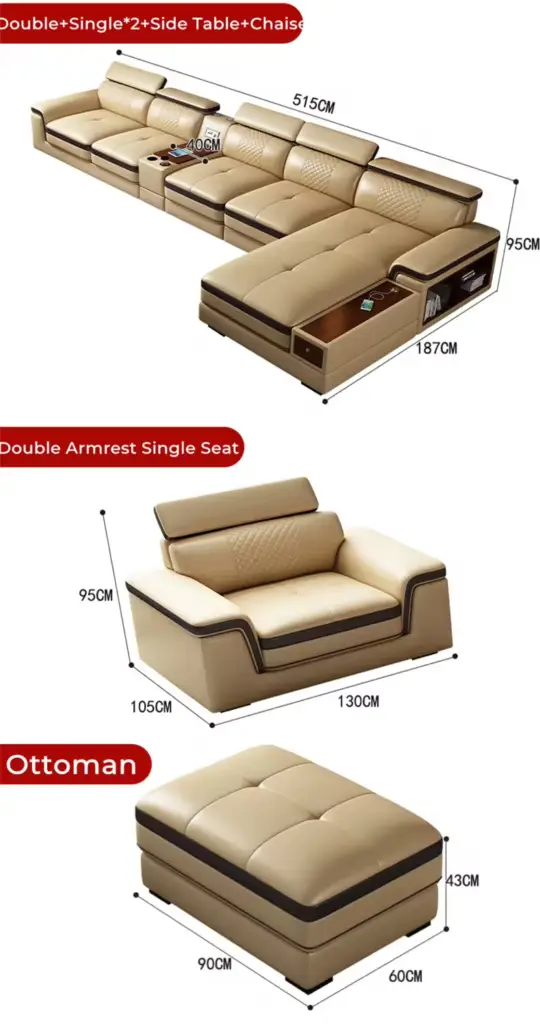 طقم جلوس فخم متعدد المزايا 9 طقم جلوس فخم متعدد المزايا