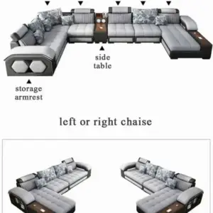 | كنب زاوية مودرن ملتفة بتصميم فخم