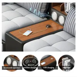 | كنب زاوية مودرن ملتفة بتصميم فخم