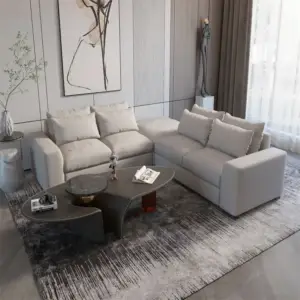 | كنب زاوية بتصميم بسيط ومميز