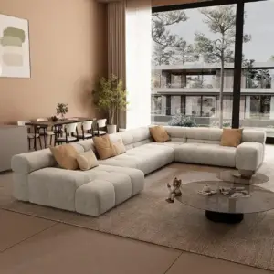 | كنب زاوية فخم بطابع أوروبي – تصميم شيك بمساحة واسعة – تنجيد ناعم وهيكل متين