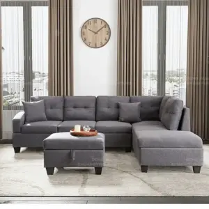 كنب زاوية مودرن على حرف ل متعدد الوظائف