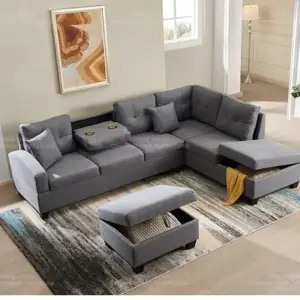 | كنب زاوية مودرن على حرف ل متعدد الوظائف