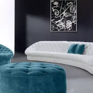 | كنب مودرن مع كرسي مفرد بشكل دائري مميز