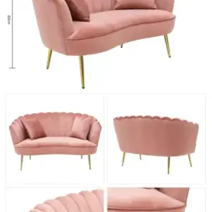 | كنب مودرن مخملي بتصميم بسيط