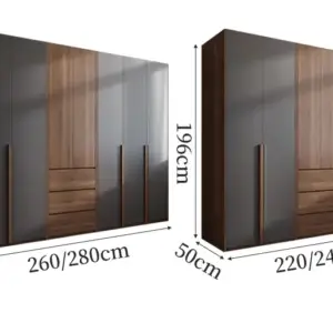 | خزانة ملابس بتصميم خشبي مميز