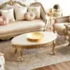 طقم كنب كلاسيكي فاخر 3+2+1 – تنجيد مخملي مطرز – هيكل خشبي منحوت – تصميم ملكي بلون بيج راق 15 طقم كنب كلاسيكي فاخر 3+2+1 – تنجيد مخملي مطرز – هيكل خشبي منحوت – تصميم ملكي بلون بيج راق