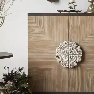 كنسول بتصميم ريفي خشبي