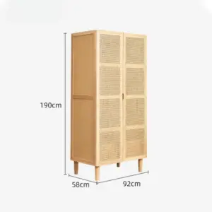 | خزانة ملابس خشبي علي الطراز الريفي