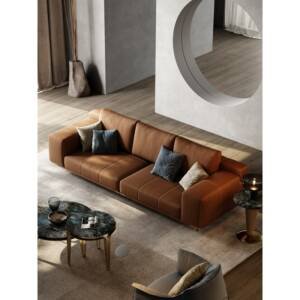 كنب جلد مودرن بتصميم امريكي