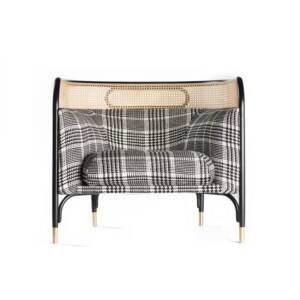 | كرسي مفرد مخملي بتصميم مميز