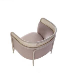 | كرسي مفرد مخملي بتصميم مميز