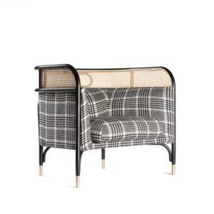 | كرسي مفرد مخملي بتصميم مميز