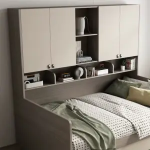 سرير نوم مع وحدات تخزين بتصميم مودرن