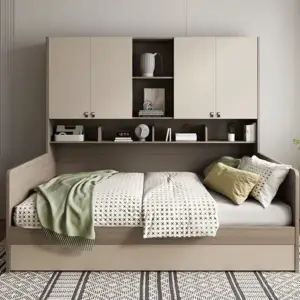 سرير نوم مع وحدات تخزين بتصميم مودرن