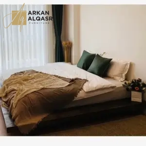 سرير أرضي خشبي بطابع ريفي – تصميم منخفض ومتين – لمسة دافئة لغرف النوم الهادئة 2 سرير أرضي خشبي بطابع ريفي – تصميم منخفض ومتين – لمسة دافئة لغرف النوم الهادئة