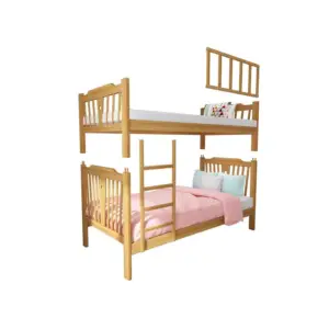 | سرير أطفال دورين بتصميم عملي – سلم جانبي وسعة تخزين – خشب متين وألوان مبهجة