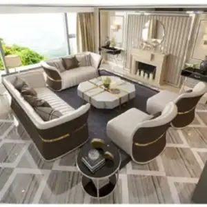 طقم كنب فاخر 3+2+1 – تنجيد ناعم عالي الجودة – قاعدة خشبية أنيقة – ألوان عصرية متعددة