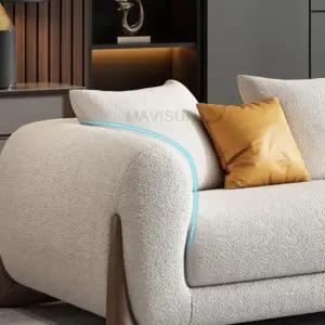 | كنب بتصميم إيطالي – فخامة تنجيد ناعم وقاعدة خشبية متينة – لون رمادي