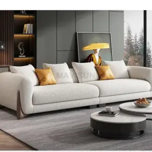 | كنب بتصميم إيطالي – فخامة تنجيد ناعم وقاعدة خشبية متينة – لون رمادي