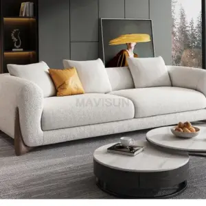 | كنب بتصميم إيطالي – فخامة تنجيد ناعم وقاعدة خشبية متينة – لون رمادي