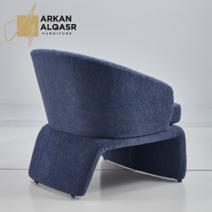 كرسي مفرد مخملي مع مسند للقدم