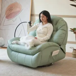 | كرسي استرخاء ليزي بوي فخم – آلية إمالة يدوية – تنجيد ناعم ومريح – قاعدة خشبية – لون رمادي فخم