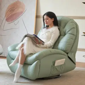 كرسي استرخاء ليزي بوي فخم – آلية إمالة يدوية – تنجيد ناعم ومريح – قاعدة خشبية – لون رمادي فخم