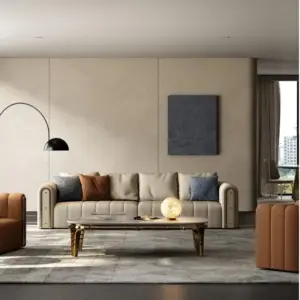 | كنب جلد مودرن من تصميم ايطالي