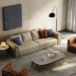 | كنب جلد مودرن من تصميم ايطالي