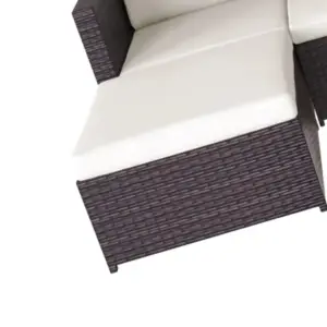 | كنب زاوية خارجي بتصميم مميز – مقاوم للعوامل الجوية – وسائد مريحة وقماش عالي الجودة – مثالي للجلسات الخارجية