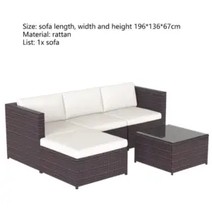 | كنب زاوية خارجي بتصميم مميز – مقاوم للعوامل الجوية – وسائد مريحة وقماش عالي الجودة – مثالي للجلسات الخارجية