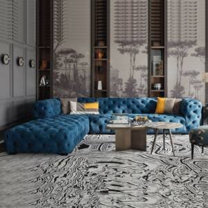 كنب زاوية من تصميم كابتوني 1 كنب زاوية من تصميم كابتوني