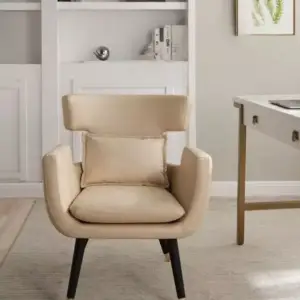 كرسي مفرد جلد بسيط