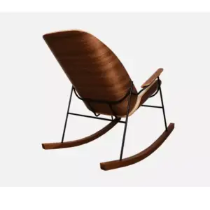 كرسي استرخاء هزاز خشبي بتصميم فخم