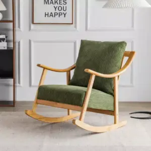 كرسي استرخاء هزاز خشبي