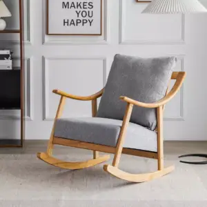 كرسي استرخاء هزاز خشبي