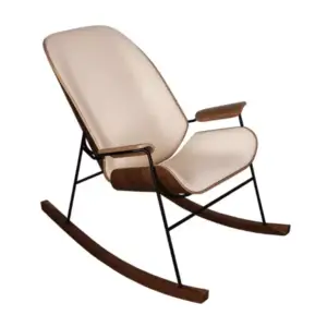 كرسي استرخاء هزاز خشبي بتصميم فخم