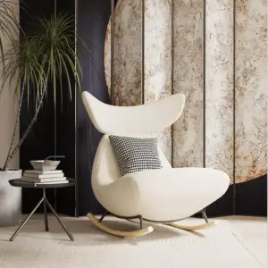 كرسي هزاز علي شكل سمكة مع مسند قدم