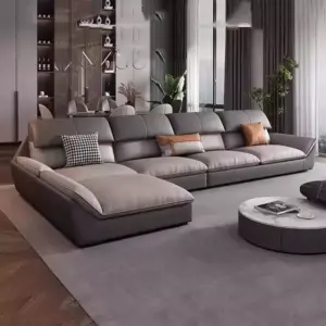 كنب زاوية بتصميم عصري مميز – تنجيد مريح وهيكل متين – يناسب المساحات الواسعة والزاوية