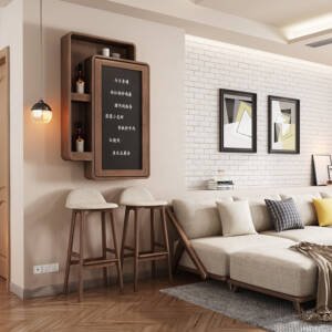 | كورنر كوفي قابل للطي خشبي فاخر