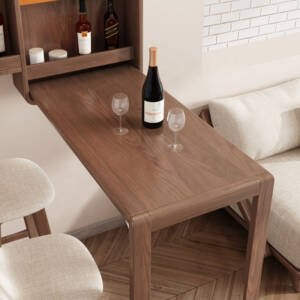 | كورنر كوفي قابل للطي خشبي فاخر