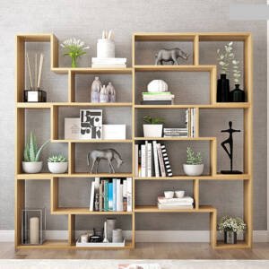 | خزينة كتب و ديكور خشبية مميزة